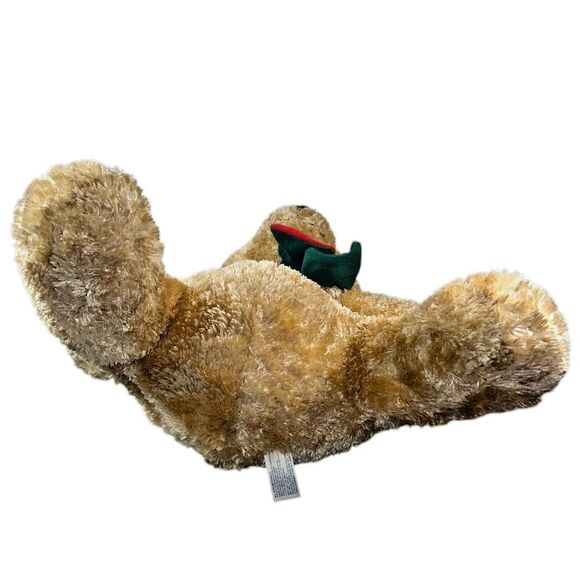 Vtg 2003 JCPenney Holiday Collection Golden Teddy Bear Plush Large 22" w BOW - Picture 8 of 16